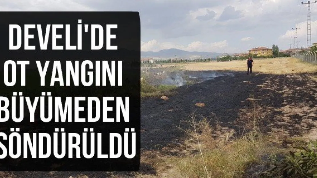 Develi'de ot yangını büyümeden söndürüldü