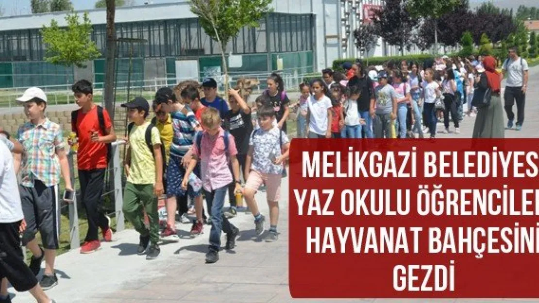 Melikgazi Belediyesi yaz okulu öğrencileri hayvanat bahçesini gezdi