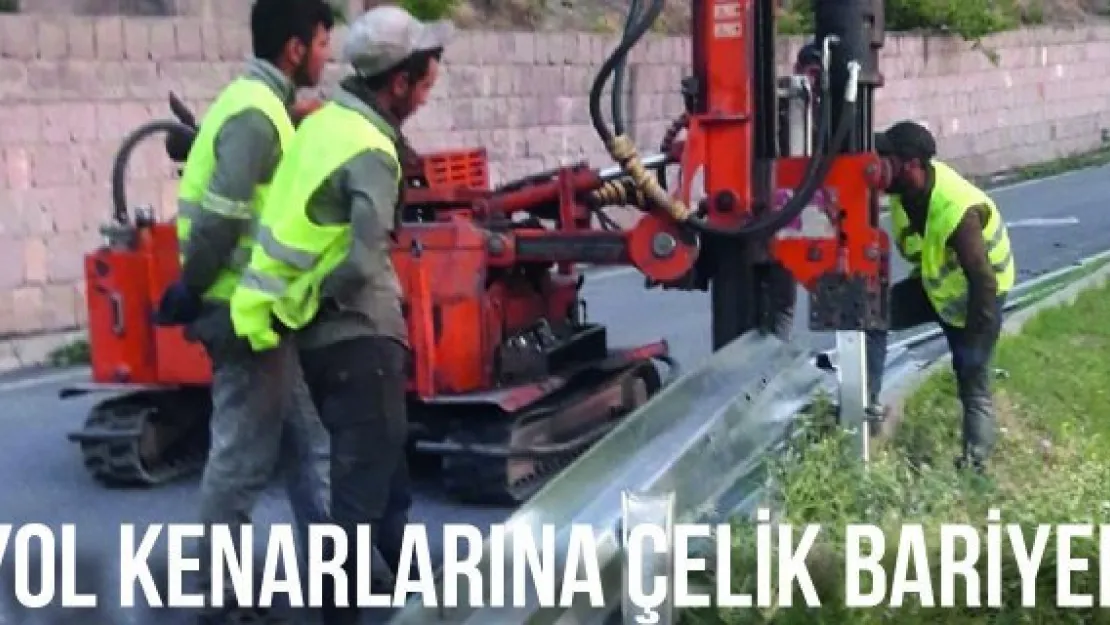 Yol kenarlarına çelik bariyer