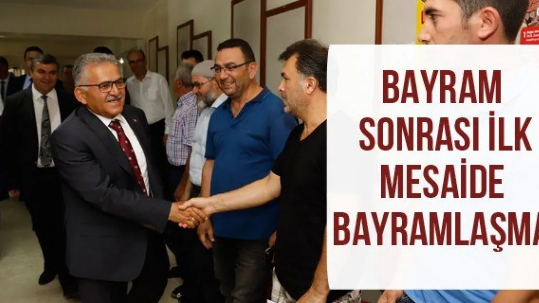 Bayram sonrası ilk mesaide bayramlaşma