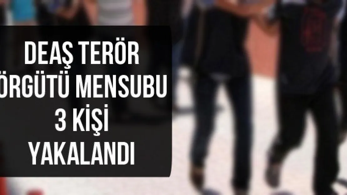 DEAŞ terör örgütü mensubu 3 kişi yakalandı