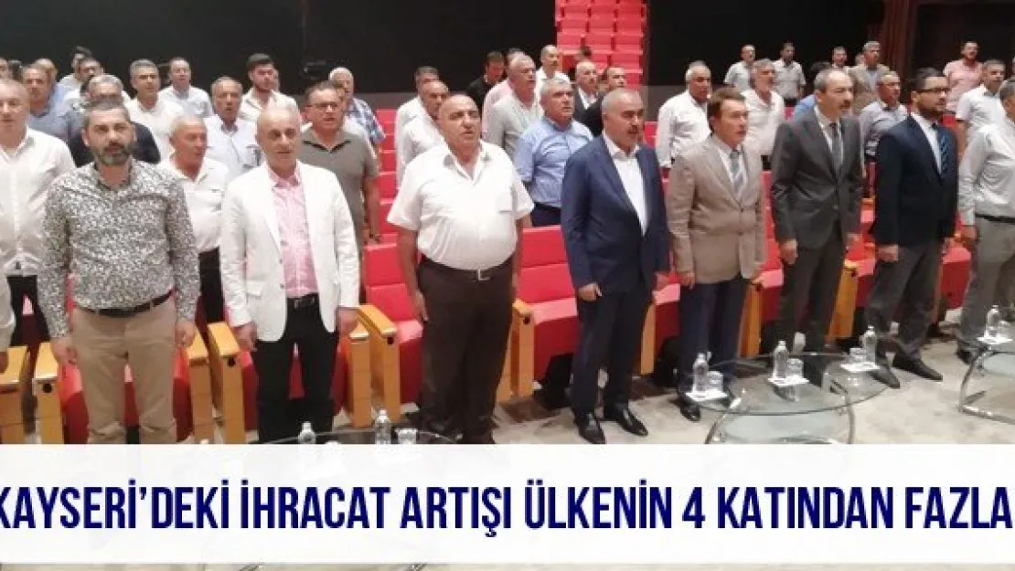 'Kayseri'deki ihracat artışı ülkenin 4 katından fazla'