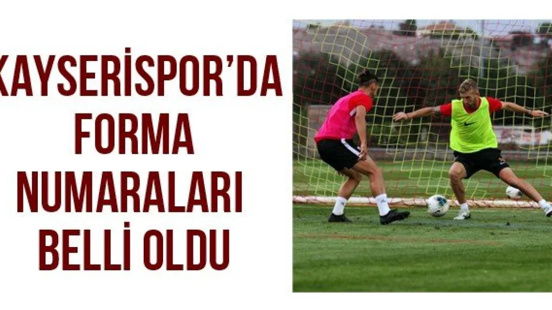 Kayserispor'da forma numaraları belli oldu