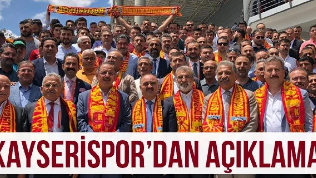 Kayserispor'dan Açıklama