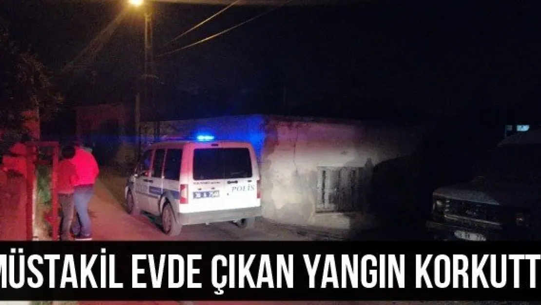 Müstakil evde çıkan yangın korkuttu