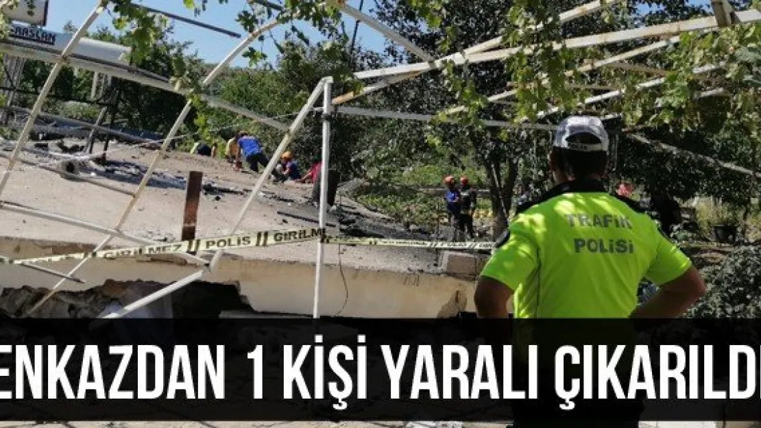 Enkazdan 1 Kişi Yaralı Çıkarıldı