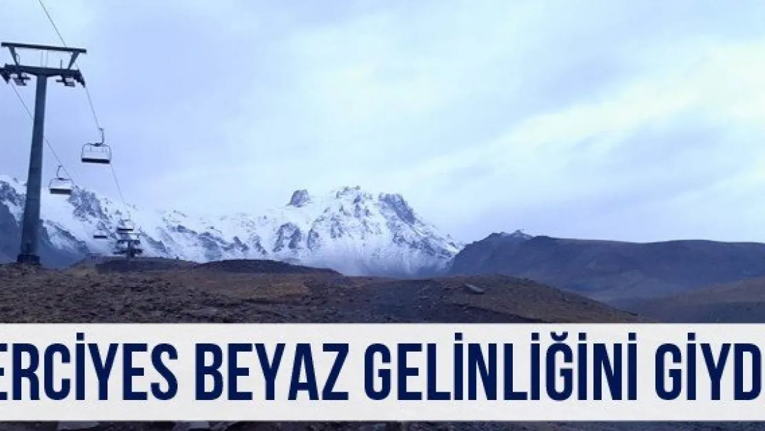 Erciyes beyaz gelinliğini giydi