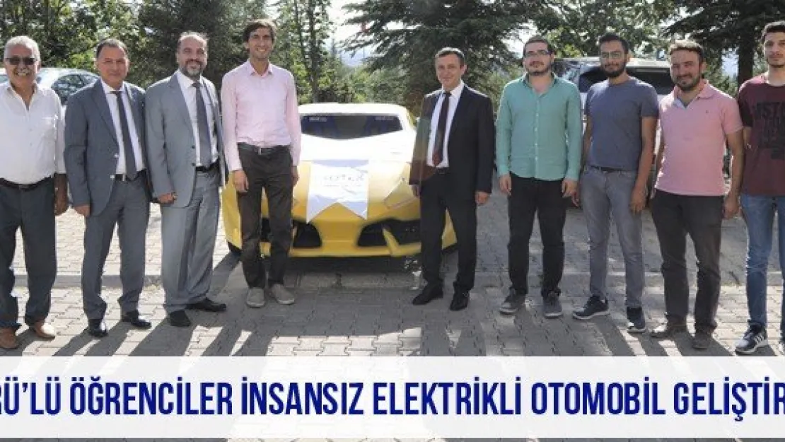 ERÜ'lü öğrenciler insansız elektrikli otomobil geliştirdi