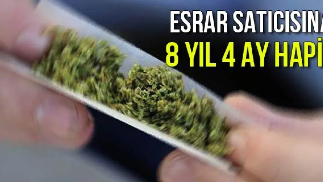 Esrar satıcısına 8 yıl 4 ay hapis