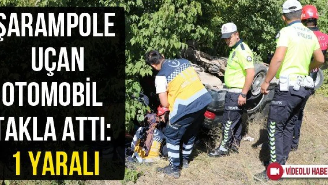 Şarampole uçan otomobil takla attı: 1 yaralı