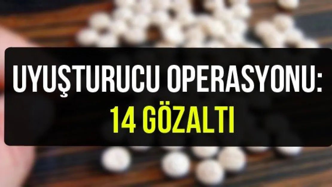 Uyuşturucu operasyonu: 14 gözaltı