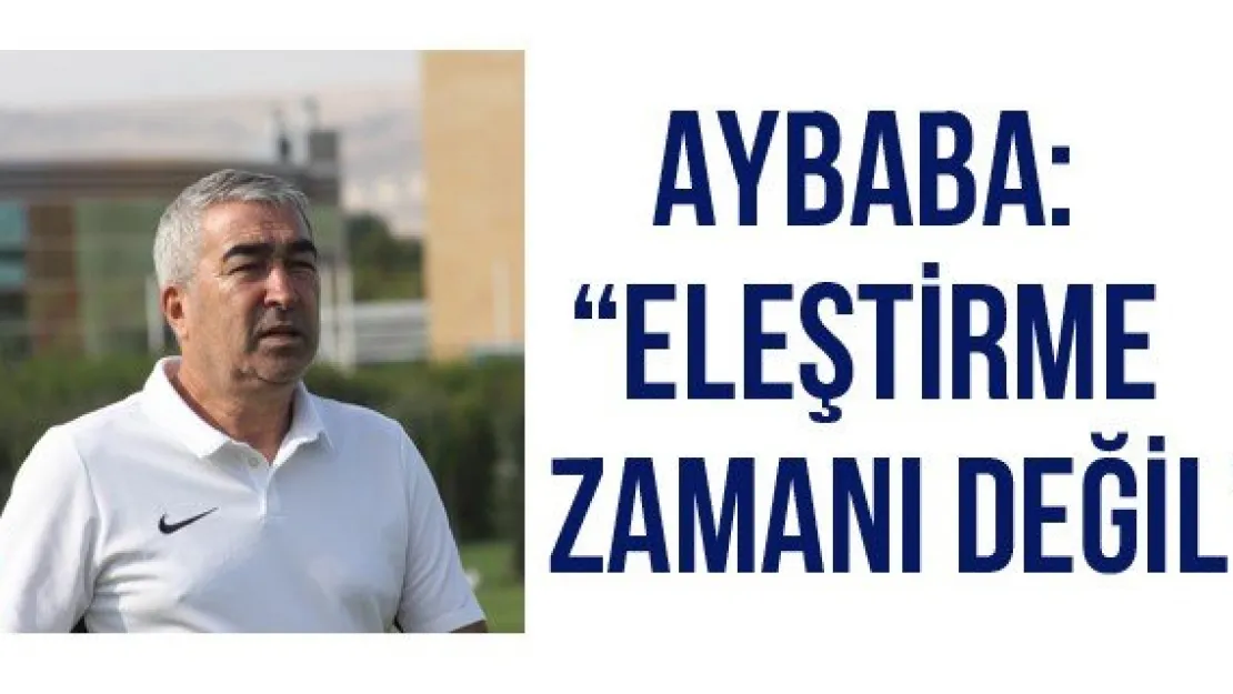 Aybaba: 'Eleştirme zamanı değil'