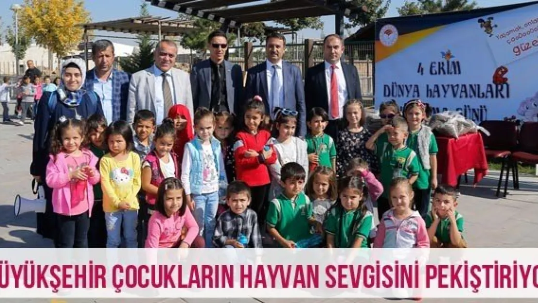 Büyükşehir çocukların hayvan sevgisini pekiştiriyor