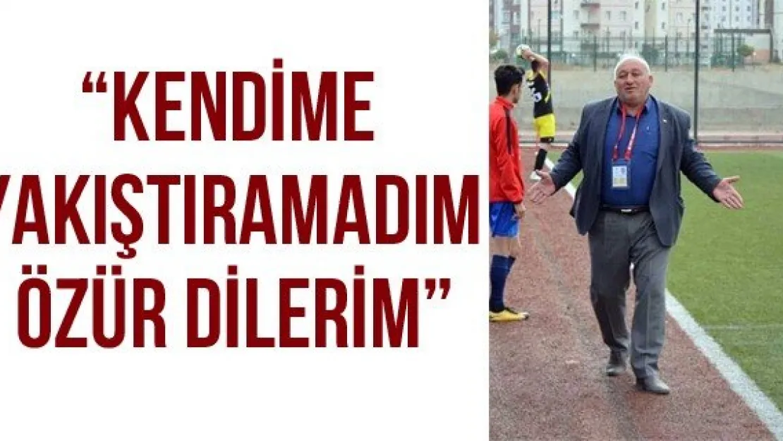 'Kendime yakıştıramadım. Özür dilerim'