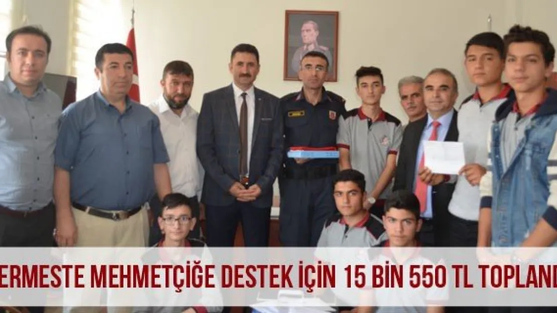 Kermeste Mehmetçiğe destek için 15 bin 550 TL toplandı