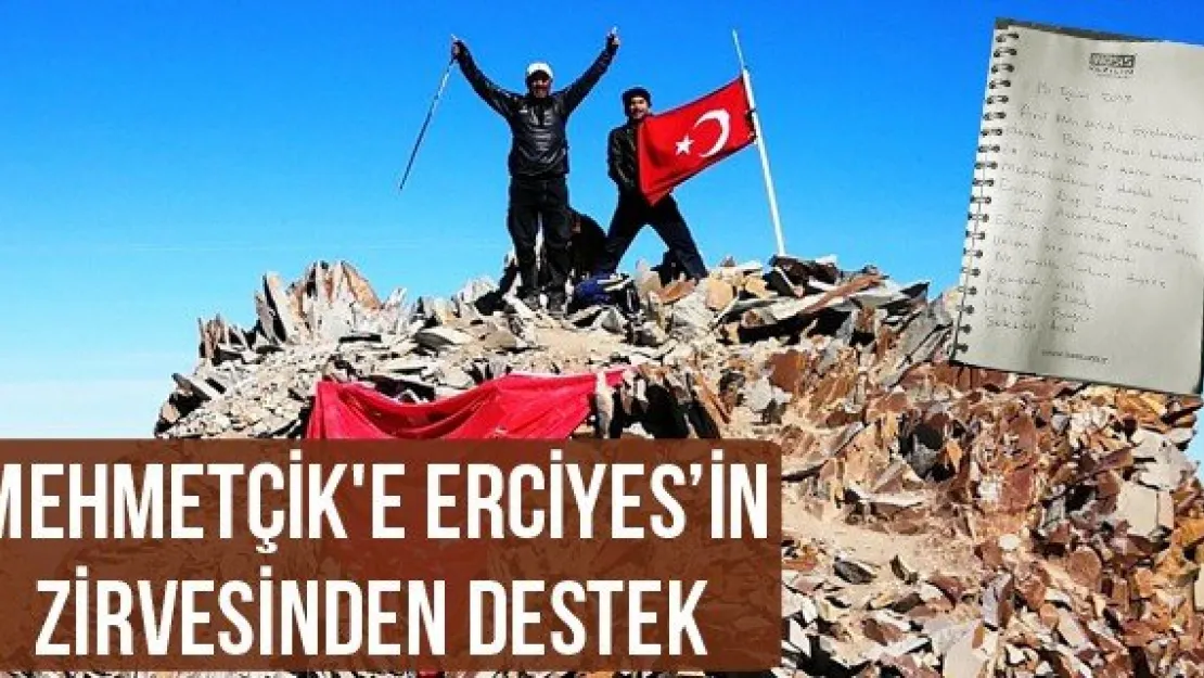 Mehmetçik'e Erciyes'in zirvesinden destek