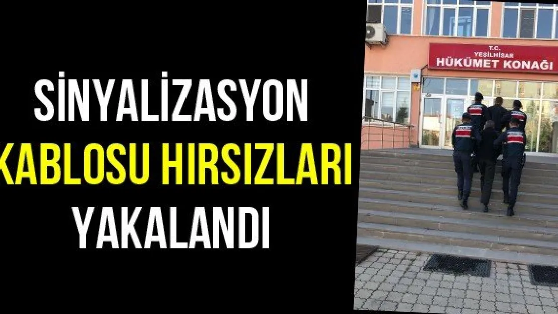 Sinyalizasyon kablosu hırsızları yakalandı