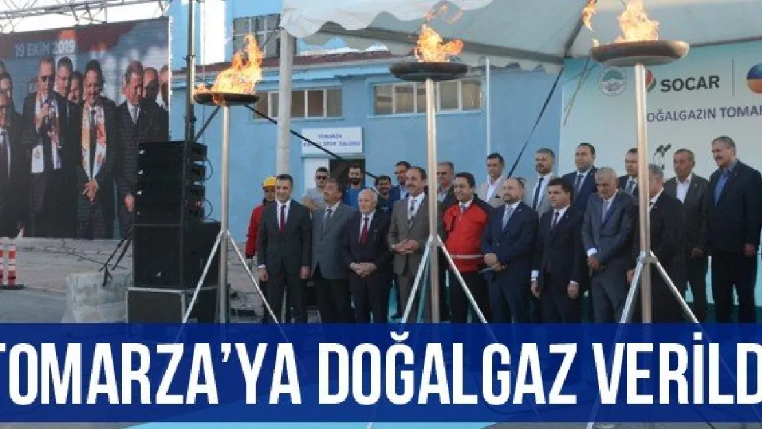 Tomarza'ya doğalgaz verildi