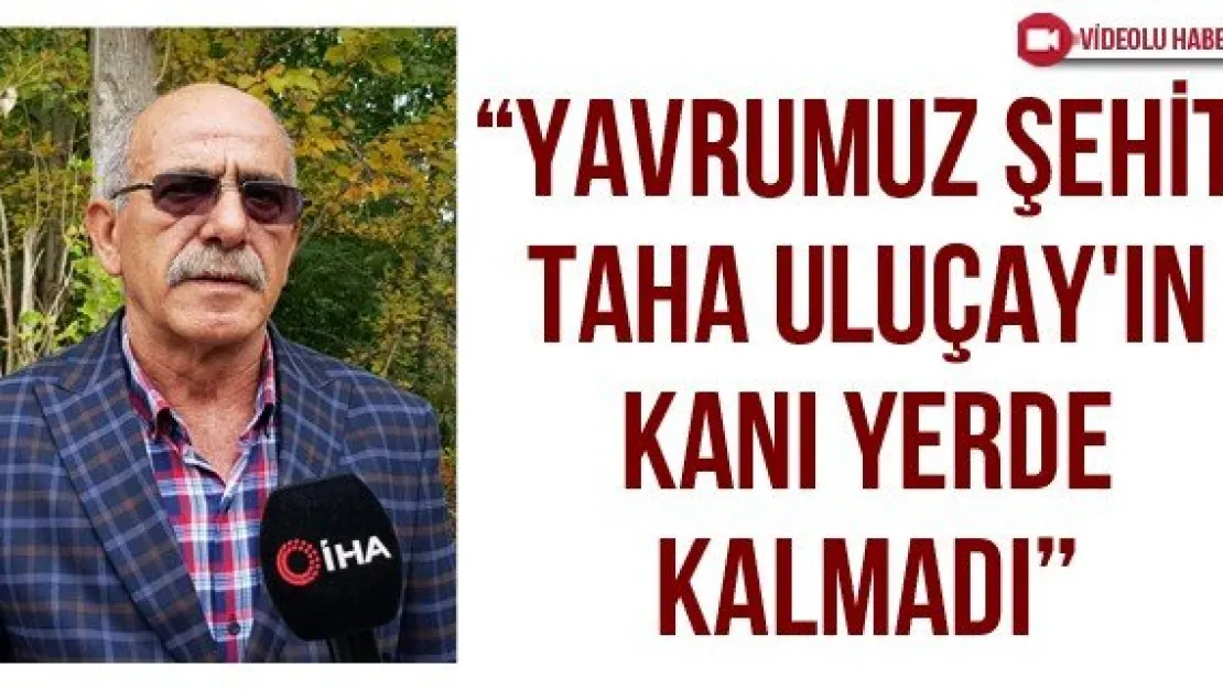 'Yavrumuz Şehit Taha Uluçay'ın kanı yerde kalmadı'