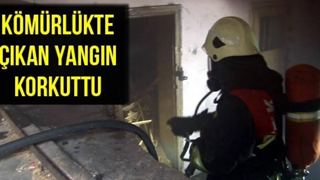 Kömürlükte çıkan yangın korkuttu