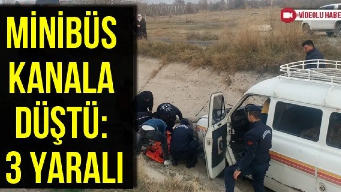 Minibüs Kanala Düştü: 3 Yaralı