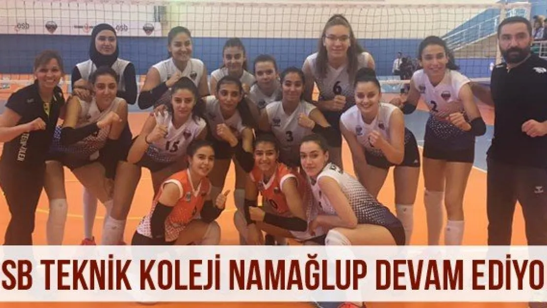 OSB Teknik Koleji namağlup devam ediyor