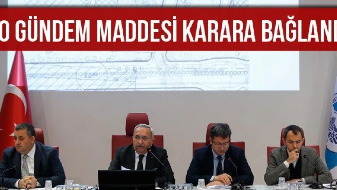 40 gündem maddesi karara bağlandı