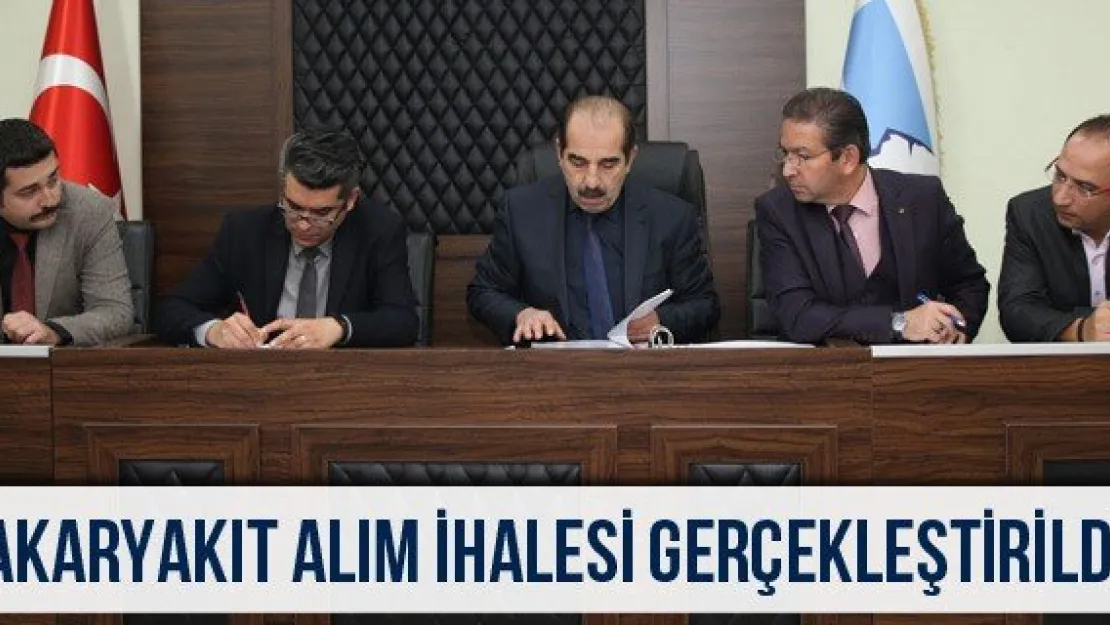 Akaryakıt alım ihalesi gerçekleştirildi