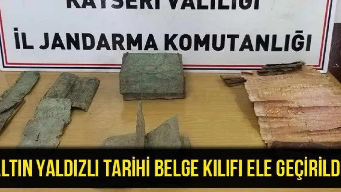 Altın Yaldızlı Tarihi Belge Kılıfı Ele Geçirildi
