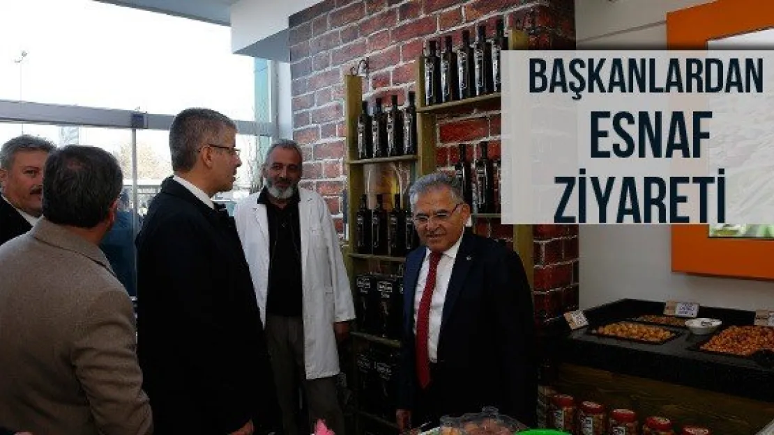 Başkanlardan esnaf ziyareti