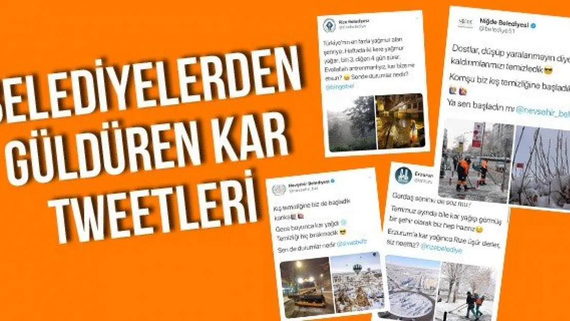 Belediyelerden Güldüren Kar Tweetleri