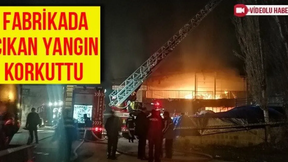 Fabrikada çıkan yangın korkuttu