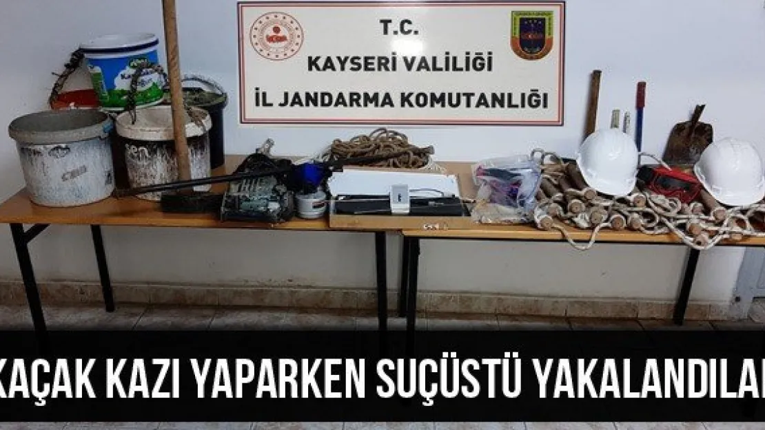 Kaçak kazı yaparken suçüstü yakalandılar