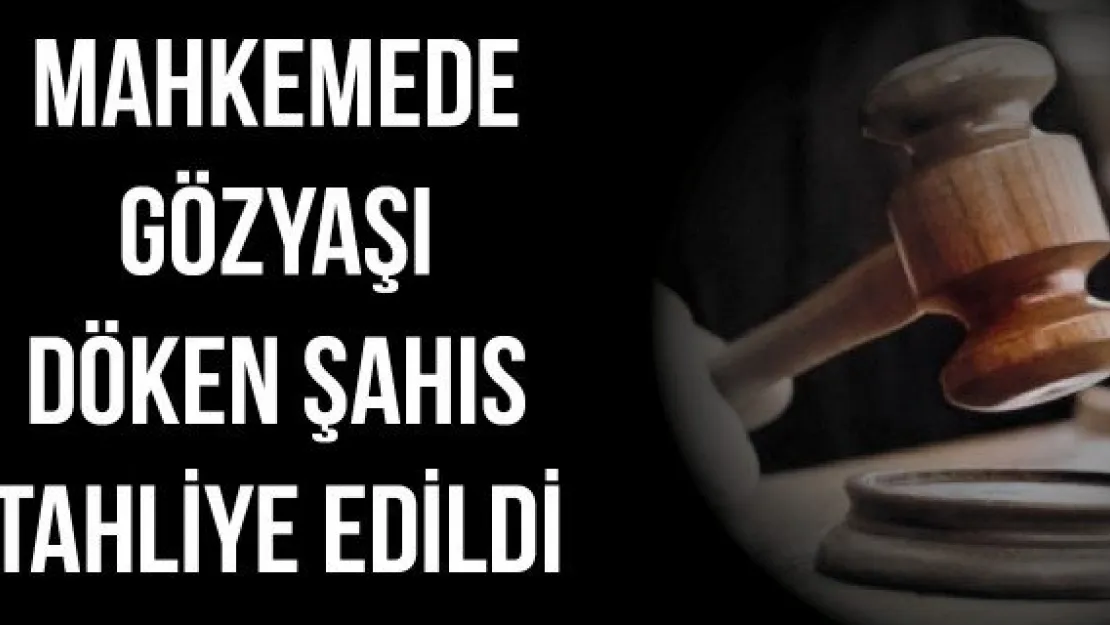 Mahkemede gözyaşı döken şahıs tahliye edildi