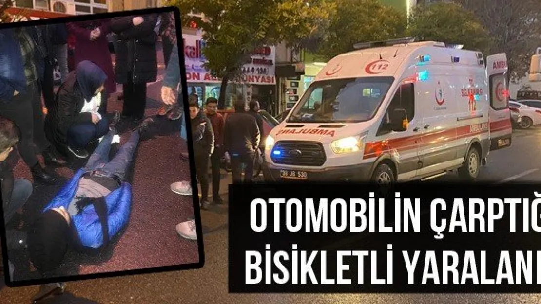 Otomobilin çarptığı bisikletli yaralandı