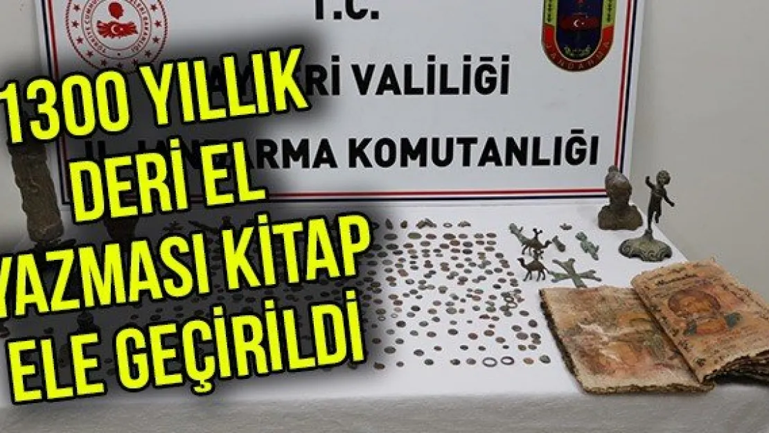 1300 yıllık deri el yazması kitap ele geçirildi