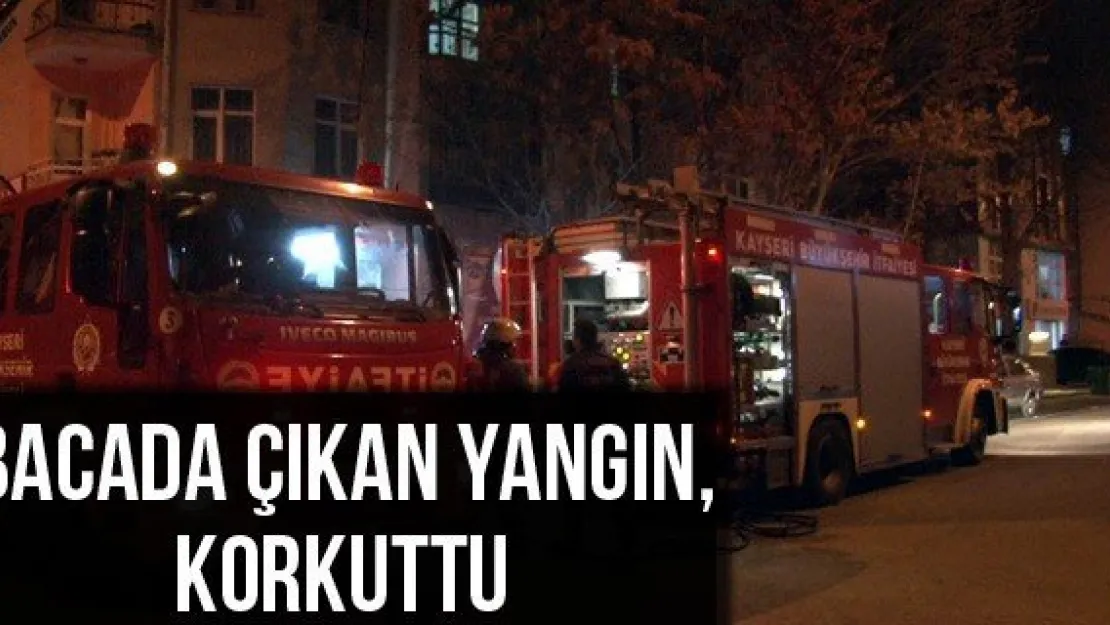 Bacada çıkan yangın, korkuttu