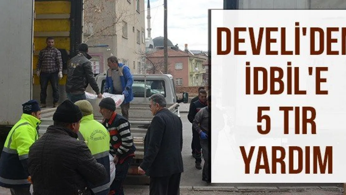 Develi'den İdlib'e 5 tır yardım