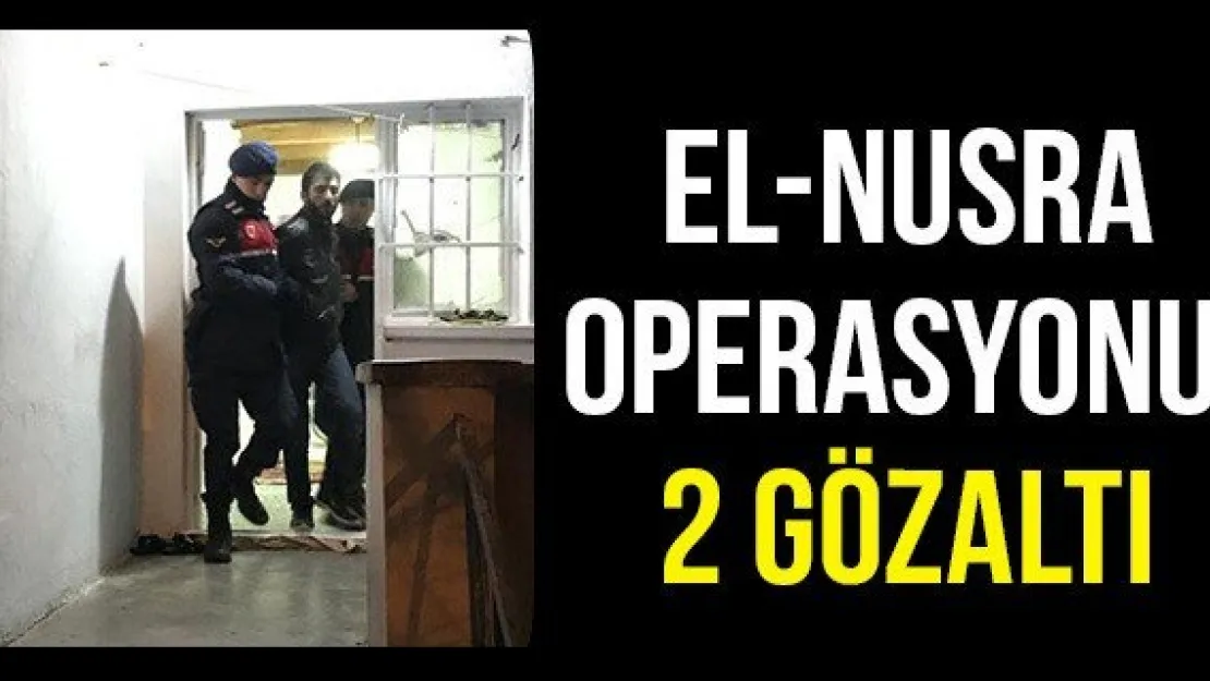 El-Nusra operasyonu: 2 gözaltı