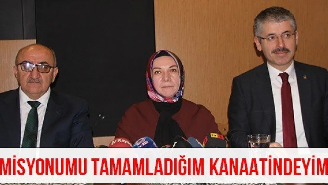 &quotMisyonumu tamamladığım kanaatindeyim"