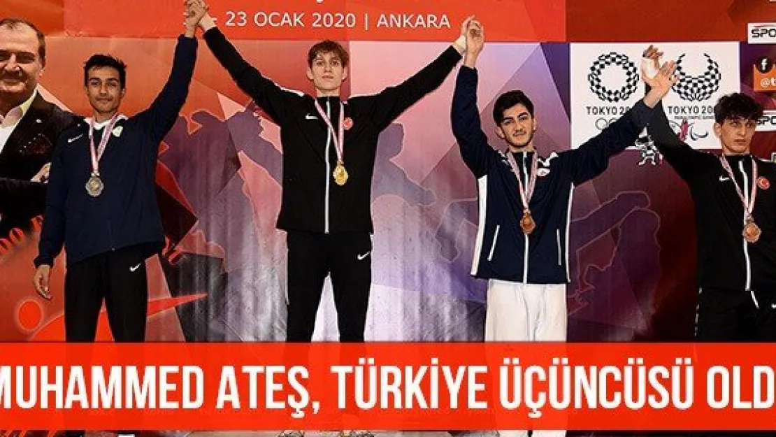 Muhammed Ateş, Türkiye üçüncüsü oldu