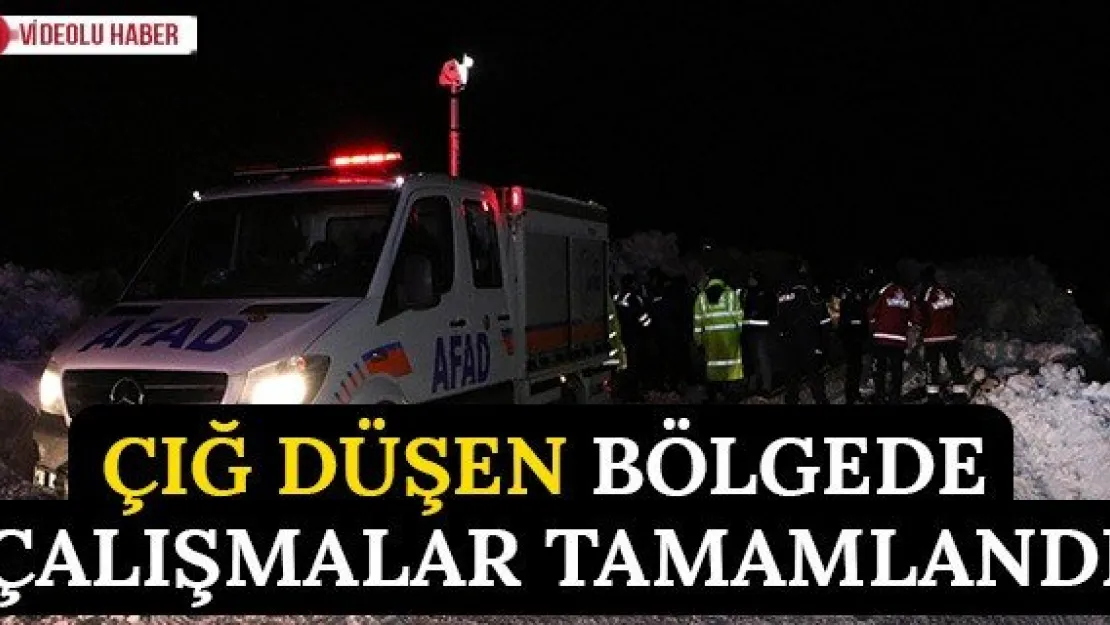 Çığ Düşen Bölgede Çalışmalar Tamamlandı