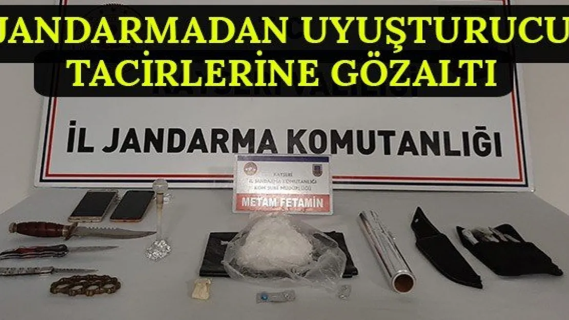 Jandarmadan uyuşturucu tacirlerine gözaltı