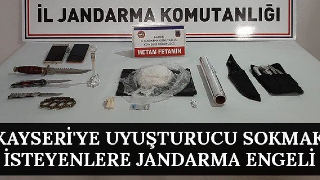 Kayseri'ye uyuşturucu sokmak isteyenlere jandarma engeli
