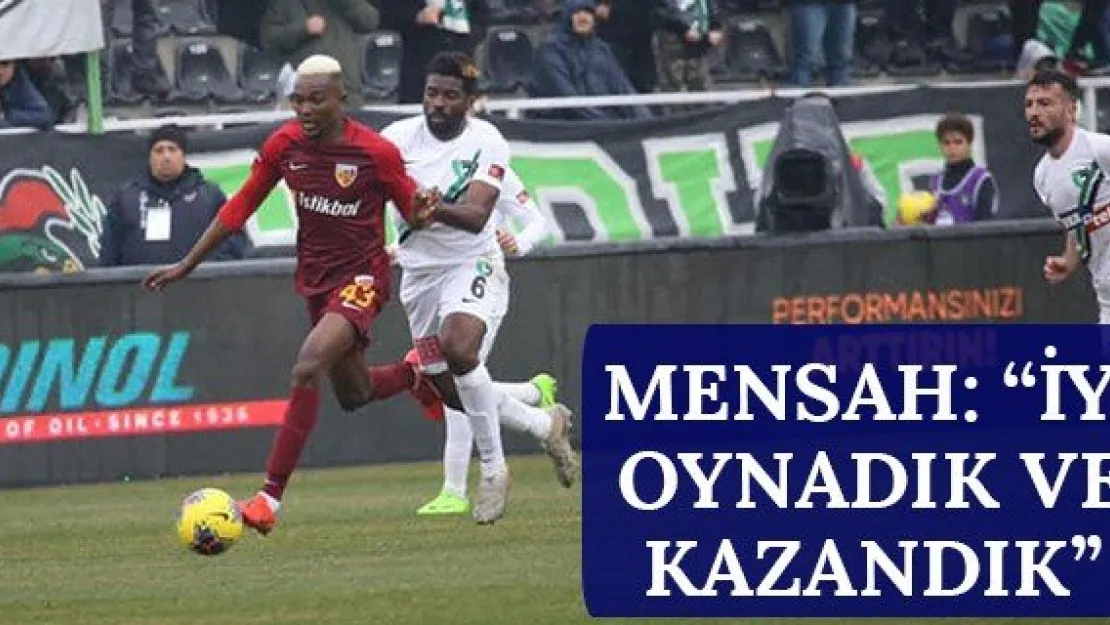 Mensah: 'İyi Oynadık Ve Kazandık'