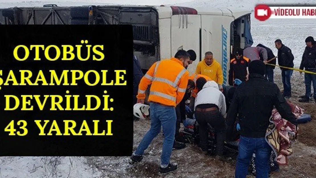 Otobüs Şarampole Devrildi: 43 Yaralı