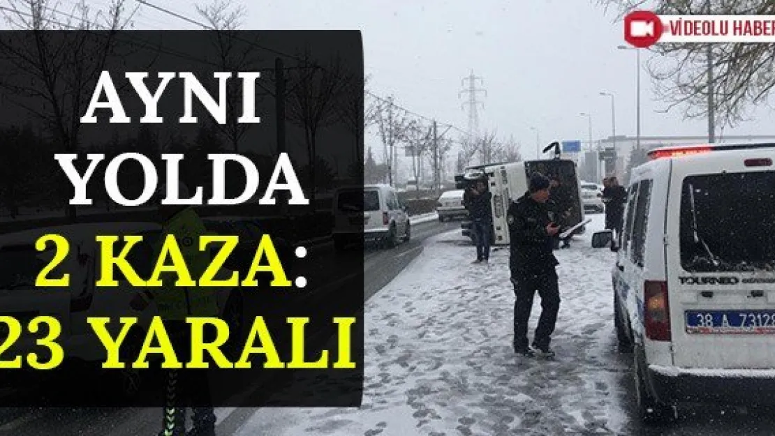Aynı Yolda 2 Kaza: 23 Yaralı
