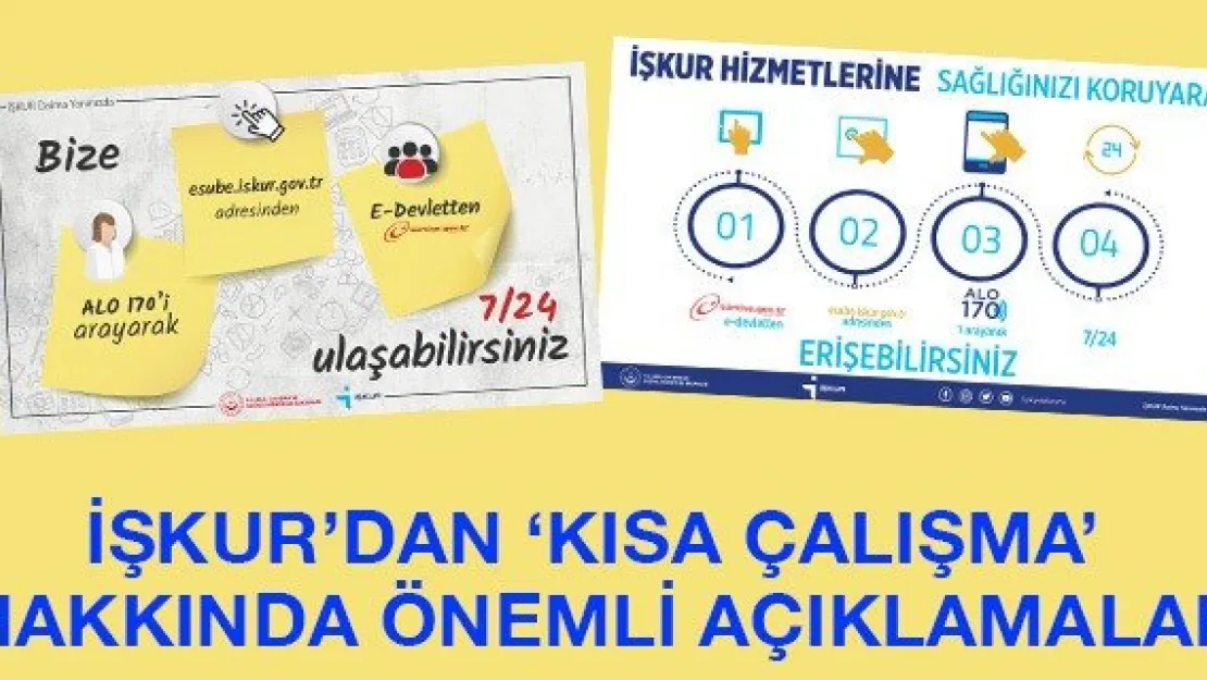 İŞKUR'dan 'Kısa Çalışma' hakkında önemli açıklamalar