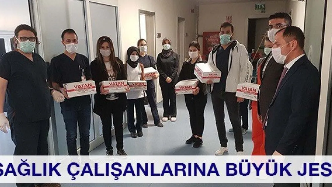 Sağlık çalışanlarına büyük jest