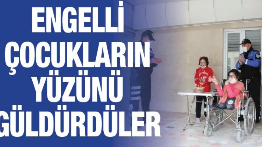 Engelli çocukların yüzünü güldürdüler